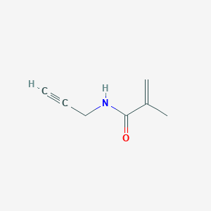 molecular formula C7H9NO B13642351 N-(Prop-2-yn-1-yl)methacrylamide 