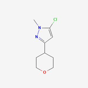 5-chloro-1-methyl-3-(oxan-4-yl)-1H-pyrazole