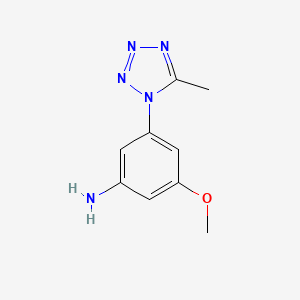 molecular formula C9H11N5O B1364236 3-Methoxy-5-(5-methyl-1h-tetrazol-1-yl)aniline CAS No. 799262-39-8