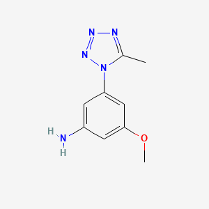 molecular formula C9H11N5O B1364236 3-甲氧基-5-(5-甲基-1H-四唑-1-基)苯胺 CAS No. 799262-39-8