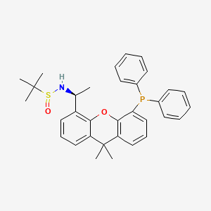 molecular formula C33H36NO2PS B13642368 (R)-N-((S)-1-(5-(Diphenylphosphanyl)-9,9-dimethyl-9H-xanthen-4-yl)ethyl)-2-methylpropane-2-sulfinamide 