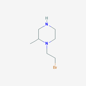 molecular formula C7H15BrN2 B13642383 1-(2-Bromoethyl)-2-methylpiperazine 