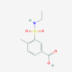 molecular formula C10H13NO4S B13642391 3-(Ethylsulfamoyl)-4-methylbenzoic acid 