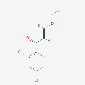 molecular formula C11H10Cl2O2 B13642425 1-(2,4-Dichlorophenyl)-3-ethoxyprop-2-en-1-one 