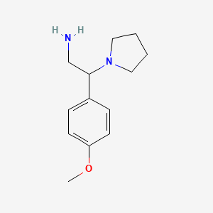 molecular formula C13H20N2O B1364243 2-(4-Methoxy-phenyl)-2-pyrrolidin-1-yl-ethylamine CAS No. 31466-55-4