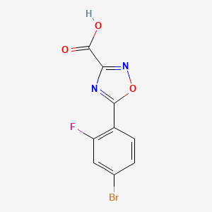 molecular formula C9H4BrFN2O3 B13642431 5-(4-Bromo-2-fluorophenyl)-1,2,4-oxadiazole-3-carboxylic acid 