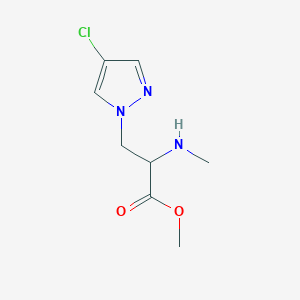 Methyl 3-(4-chloro-1h-pyrazol-1-yl)-2-(methylamino)propanoate