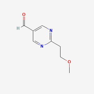 molecular formula C8H10N2O2 B1364246 2-(2-Methoxyethyl)pyrimidine-5-carbaldehyde CAS No. 876717-41-8