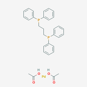 molecular formula C31H34O4P2Pd B136425 二乙酸[1,3-双(二苯基膦)丙烷]钯(II) CAS No. 149796-59-8