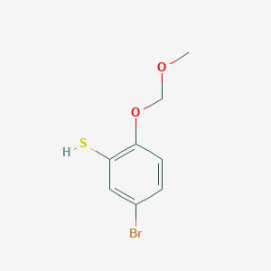 molecular formula C8H9BrO2S B13642510 5-Bromo-2-(methoxymethoxy)benzene-1-thiol 