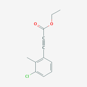 molecular formula C12H11ClO2 B13642518 Ethyl 3-(3-chloro-2-methylphenyl)propiolate 