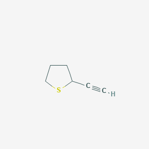 molecular formula C6H8S B13642522 2-Ethynyltetrahydrothiophene 