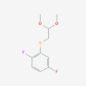 molecular formula C10H12F2O2S B13642539 (2,5-Difluorophenyl)(2,2-dimethoxyethyl)sulfane 