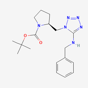 molecular formula C18H26N6O2 B13642542 tert-butyl (2S)-2-{[5-(benzylamino)-1H-1,2,3,4-tetrazol-1-yl]methyl}pyrrolidine-1-carboxylate 