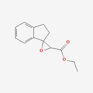 molecular formula C13H14O3 B13642560 Ethyl 2,3-dihydrospiro[indene-1,2'-oxirane]-3'-carboxylate 