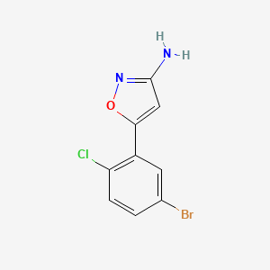 5-(5-Bromo-2-chlorophenyl)isoxazol-3-amine