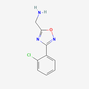 molecular formula C9H8ClN3O B1364257 [3-(2-Chlorophenyl)-1,2,4-oxadiazol-5-yl]methanamine CAS No. 883548-05-8