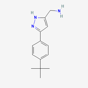 [3-(4-tert-butylphenyl)-1H-pyrazol-5-yl]methanamine