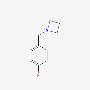 molecular formula C10H12FN B13642581 1-(4-Fluorobenzyl)azetidine 