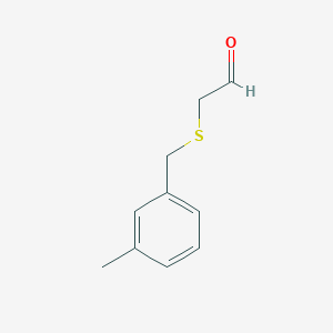 molecular formula C10H12OS B13642600 2-((3-Methylbenzyl)thio)acetaldehyde 