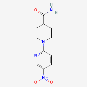molecular formula C11H14N4O3 B1364261 1-(5-Nitropyridin-2-yl)piperidine-4-carboxamide CAS No. 752944-99-3