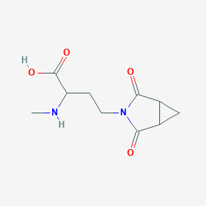 molecular formula C10H14N2O4 B13642648 4-(2,4-Dioxo-3-azabicyclo[3.1.0]hexan-3-yl)-2-(methylamino)butanoic acid 