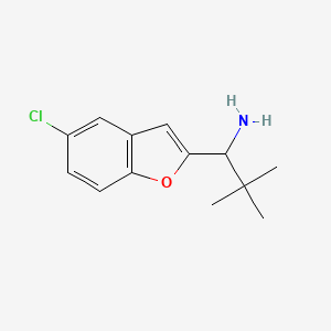 1-(5-Chloro-1-benzofuran-2-yl)-2,2-dimethylpropan-1-amine