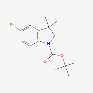 molecular formula C15H20BrNO2 B13642695 Tert-butyl 5-bromo-3,3-dimethylindoline-1-carboxylate 