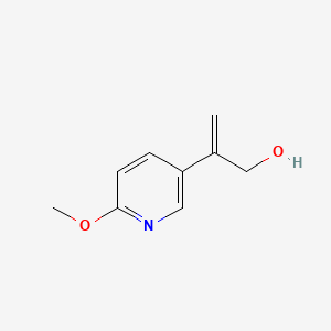 molecular formula C9H11NO2 B13642722 2-(6-Methoxypyridin-3-yl)prop-2-en-1-ol 