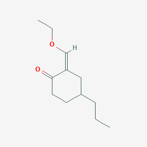 molecular formula C12H20O2 B13642748 2-(Ethoxymethylene)-4-propylcyclohexan-1-one 