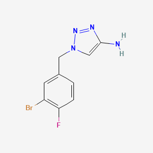 molecular formula C9H8BrFN4 B13642750 1-(3-Bromo-4-fluorobenzyl)-1h-1,2,3-triazol-4-amine 