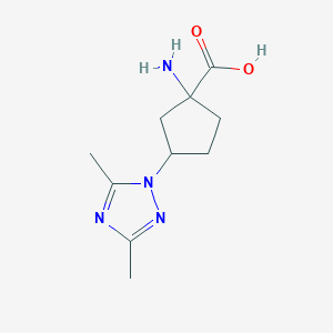 1-Amino-3-(3,5-dimethyl-1h-1,2,4-triazol-1-yl)cyclopentane-1-carboxylic acid