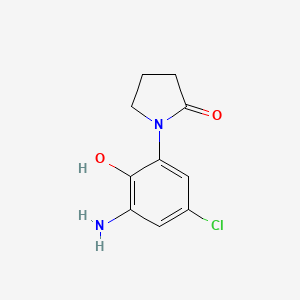 1-(3-Amino-5-chloro-2-hydroxyphenyl)pyrrolidin-2-one