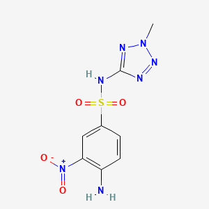 4-amino-N-(2-methyl-2H-1,2,3,4-tetrazol-5-yl)-3-nitrobenzene-1-sulfonamide