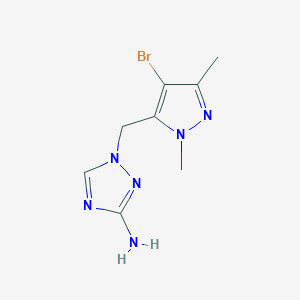 1-((4-Bromo-1,3-dimethyl-1h-pyrazol-5-yl)methyl)-1h-1,2,4-triazol-3-amine