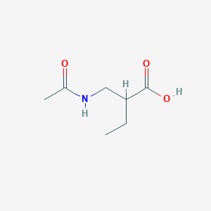 molecular formula C7H13NO3 B13642821 2-(Acetamidomethyl)butanoic acid 