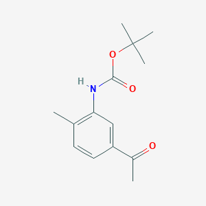 molecular formula C14H19NO3 B13642837 Tert-butyl (5-acetyl-2-methylphenyl)carbamate 