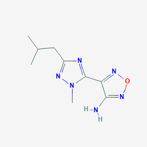 4-(3-Isobutyl-1-methyl-1h-1,2,4-triazol-5-yl)-1,2,5-oxadiazol-3-amine