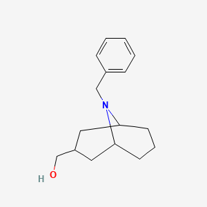 molecular formula C16H23NO B13642846 {9-Benzyl-9-azabicyclo[3.3.1]nonan-3-yl}methanol 