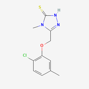 molecular formula C11H12ClN3OS B1364286 5-[(2-氯-5-甲基苯氧基)甲基]-4-甲基-4H-1,2,4-三唑-3-硫醇 CAS No. 861408-36-8