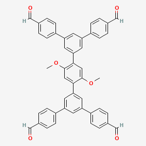 4-[3-[4-[3,5-bis(4-formylphenyl)phenyl]-2,5-dimethoxyphenyl]-5-(4-formylphenyl)phenyl]benzaldehyde