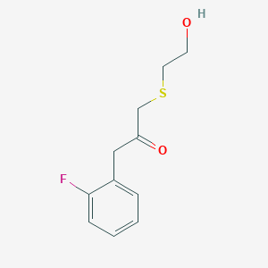 1-(2-Fluorophenyl)-3-((2-hydroxyethyl)thio)propan-2-one