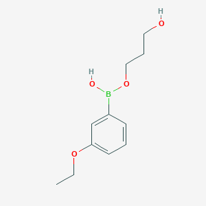 molecular formula C11H17BO4 B13642914 3-Hydroxypropyl hydrogen (3-ethoxyphenyl)boronate 