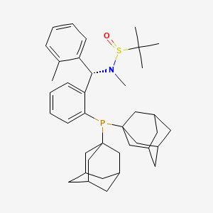 (R)-N-((S)-(2-(Di(adamantan-1-yl)phosphino)phenyl)(o-tolyl)methyl)-N,2-dimethylpropane-2-sulfinamide