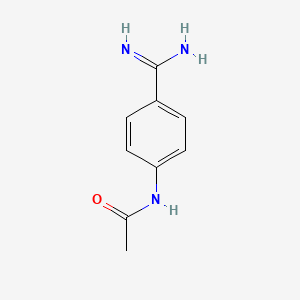 molecular formula C9H11N3O B13642942 N-(4-Carbamimidoyl-phenyl)-acetamide 