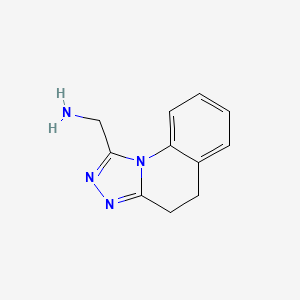 molecular formula C11H12N4 B13642973 (4,5-Dihydro-[1,2,4]triazolo[4,3-a]quinolin-1-yl)methanamine 