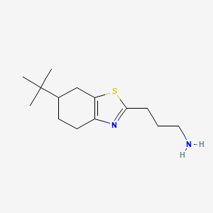 3-(6-(Tert-butyl)-4,5,6,7-tetrahydrobenzo[d]thiazol-2-yl)propan-1-amine