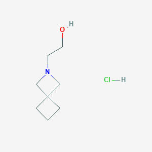 molecular formula C8H16ClNO B13642997 2-(2-Azaspiro[3.3]heptan-2-yl)ethanol;hydrochloride 