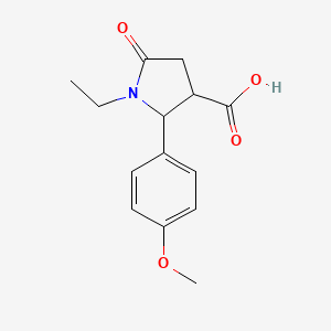 1-Ethyl-2-(4-methoxyphenyl)-5-oxopyrrolidine-3-carboxylic acid