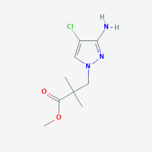 Methyl 3-(3-amino-4-chloro-1h-pyrazol-1-yl)-2,2-dimethylpropanoate